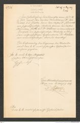 k.k. naturhistorisches Hofmuseum, Intendanzakten 1885-1896 (Hauer), Aktenzahl Z.541.a/1889, Seite 1